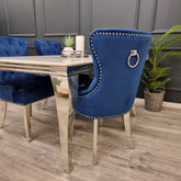 Set of 2 Blue Velvet Megan Promo Chairs